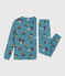 Pijama de algodón snowboard para niño POLOCHON/ MULTICO
