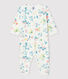 Pijama enterizo sin pies de flores de tejido tubular de bebé niña
