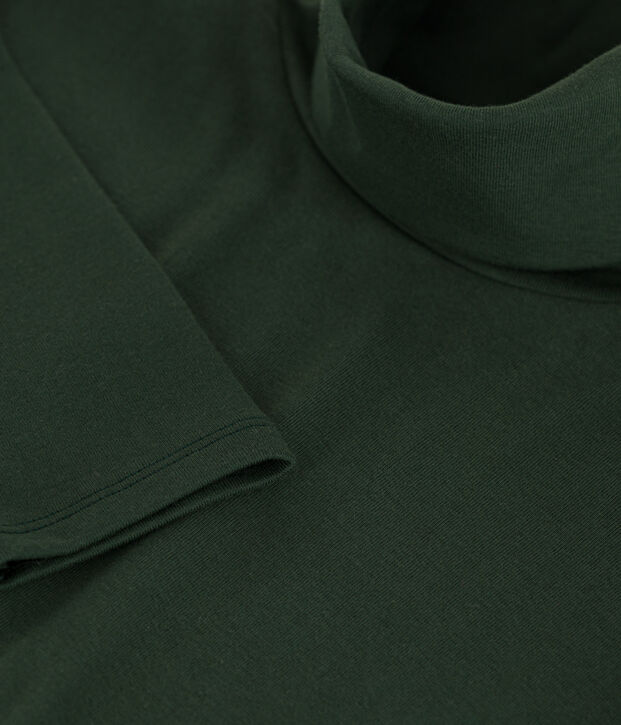 Camiseta L'ICONIQUE de algod&oacute;n con cuello vuelto para mujer verde