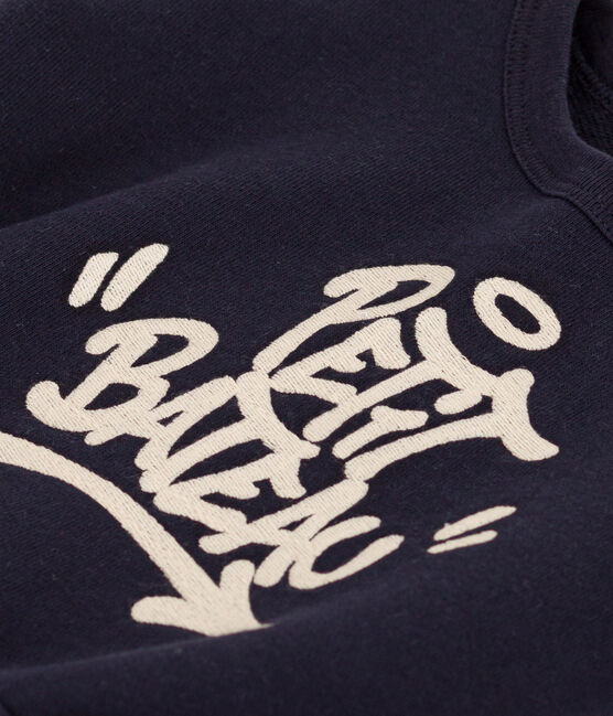 Sudadera de muletón de bebé azul SMOKING