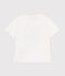Camiseta de manga corta de punto fino para niño blanco MARSHMALLOW