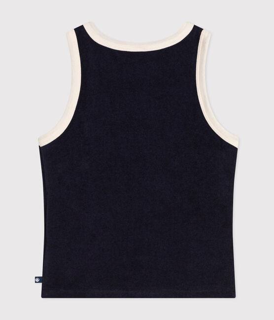 Camiseta sin mangas de rizo para niña azul SMOKING
