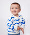 Sudadera de algodón con estampado de tiburón para bebé azul MARSHMALLOW/ PORCELANA