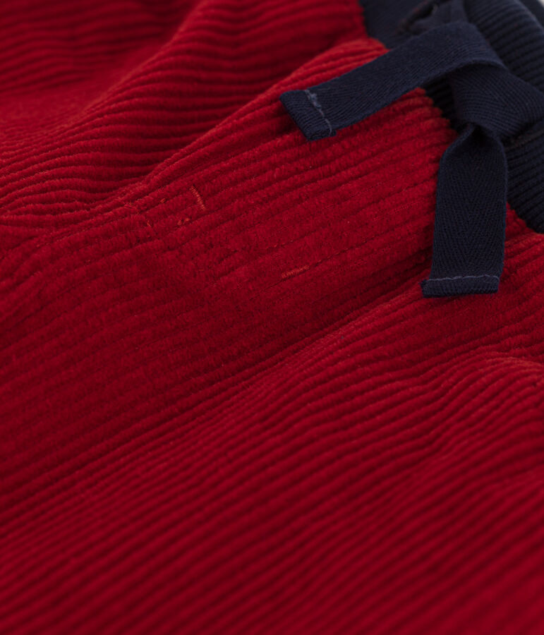 Pantal&oacute;n de corte normal de pana de ni&ntilde;o rojo