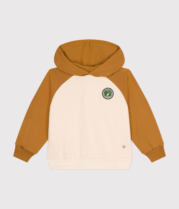 Sudadera de felpa con capucha para ni&ntilde;o crudo/marron