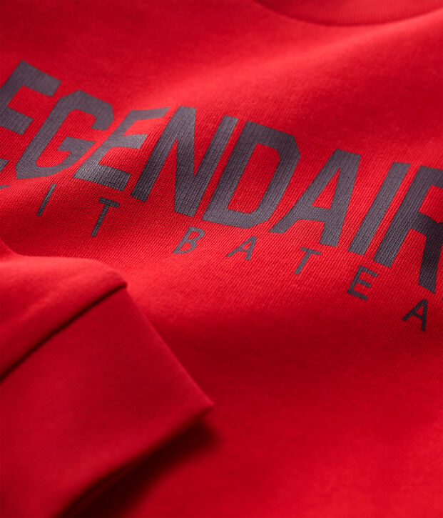 Sudadera de mulet&oacute;n de ni&ntilde;o rojo