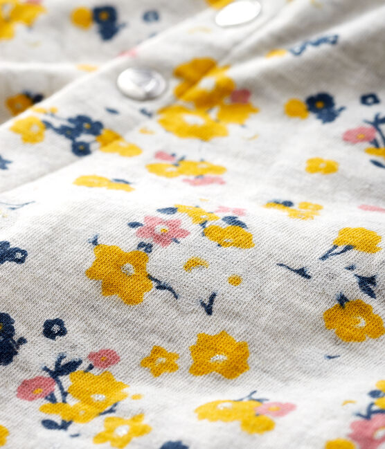 Cárdigan de tejido túbico para bebé niña beige MONTELIMAR/blanco MULTICO