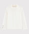 Camiseta con cuello isabelino para niña blanco MARSHMALLOW