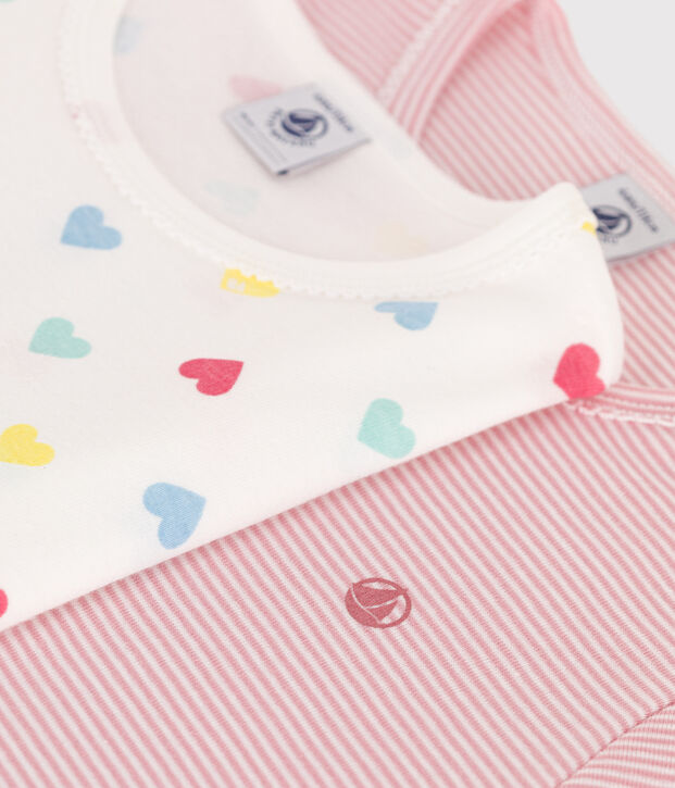 Juego de 2 pijamas infantiles cortos de algod&oacute;n multicolor