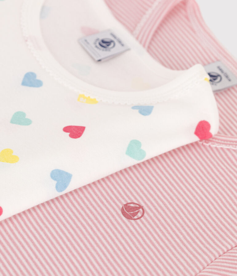 Juego de 2 pijamas infantiles cortos de algod&oacute;n multicolor