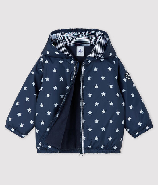 Chaqueta estampada para bebé niña/niño azul SMOKING/blanco MARSHMALLOW