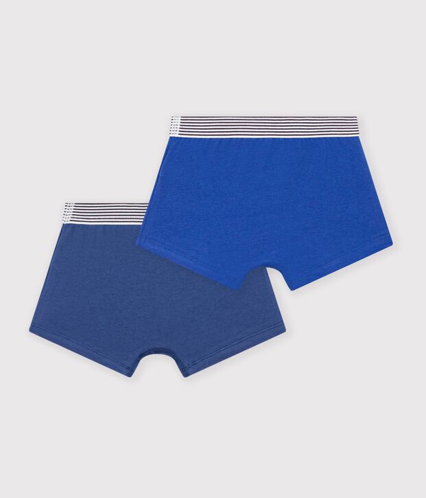 Juego de b&oacute;xeres infantiles lisos de algod&oacute;n y elastano multicolor