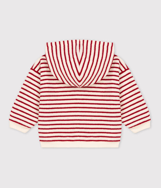 Sudadera con capucha de rizo de bebé blanco AVALANCHE/ STOP