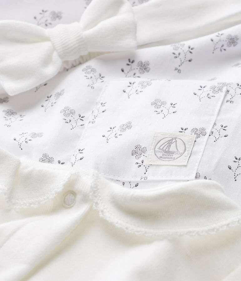 Conjunto 3 piezas ceremonial para beb&eacute; ni&ntilde;a multicolor