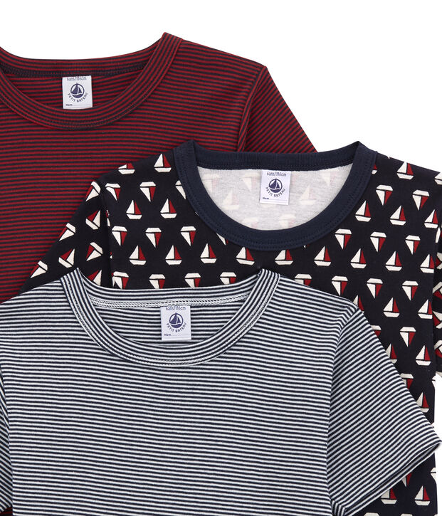 Pack de 3 camisetas de manga corta para ni&ntilde;o multicolor