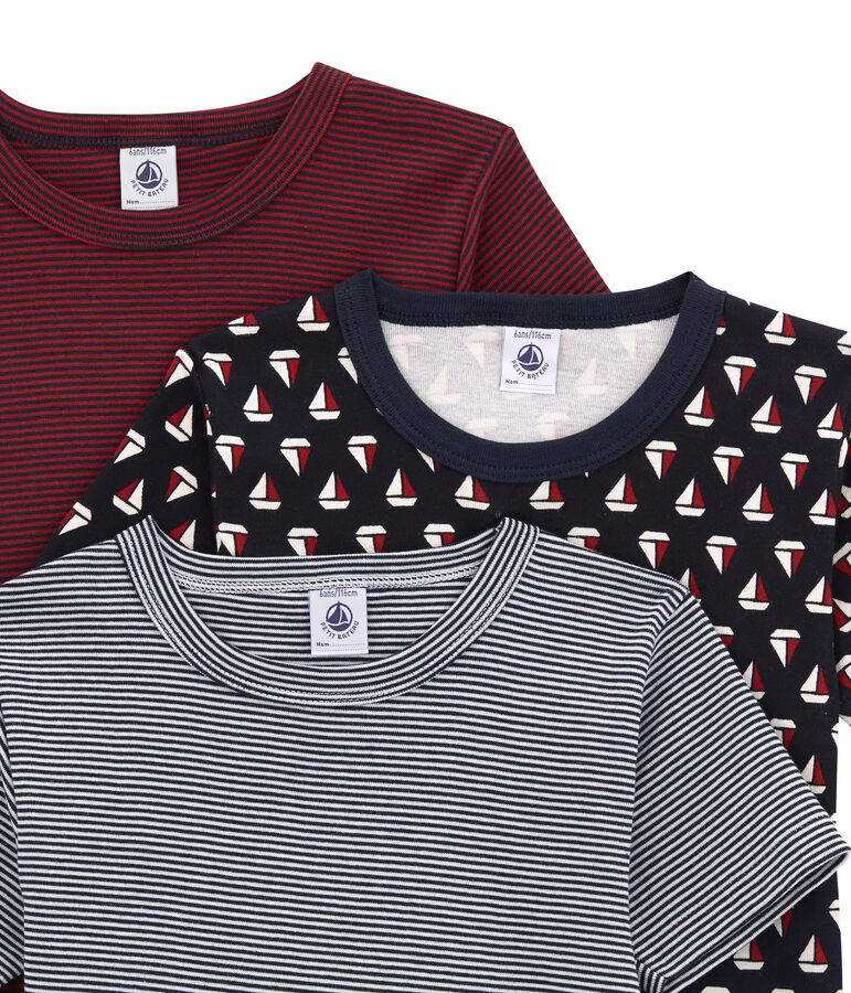 Pack de 3 camisetas de manga corta para ni&ntilde;o multicolor