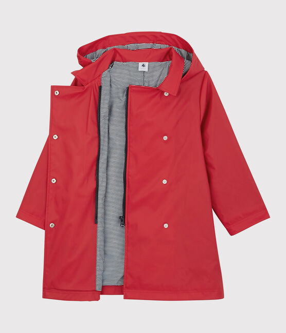 Trenca con capucha de niña rojo TERKUIT