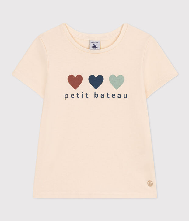 Camiseta de punto ligero para ni&ntilde;a crudo/azul