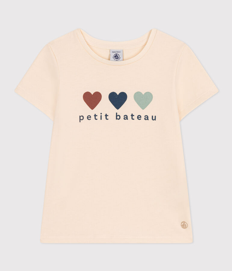 Camiseta de punto ligero para ni&ntilde;a crudo/azul