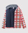 Cortavientos cálido infantil unisex blanco MARSHMALLOW+SIGNAL/rojo MULTICO