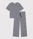 Pijama milrayas de algodón de mujer