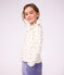 C&aacute;rdigan infantil de algod&oacute;n con flores crudo/multicolor