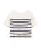 Jersey marinero manga corta para mujer blanco MARSHMALLOW/azul SMOKING