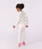 Pijama infantil de rizo de algod&oacute;n con corazones crudo/multicolor