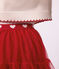 Falda infantil lisa y larga de tul rojo