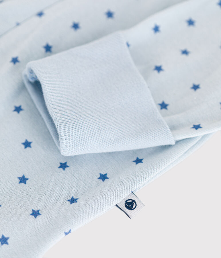 Pijama de algod&oacute;n estampado para beb&eacute; azul/azul