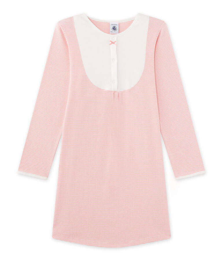 Camis&oacute;n milrayas para ni&ntilde;a rosa/blanco