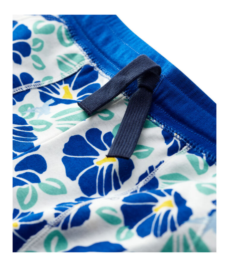 Bermudas de algod&oacute;n de ni&ntilde;o blanco/multicolor