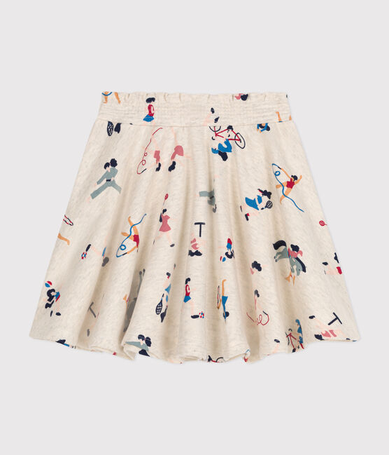 Falda de felpa para niña beige MONTELIMAR/blanco MULTICO