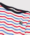 Marinera de algodón de niña / niño blanco MARSHMALLOW/rojo BRASIER/azul PEPS