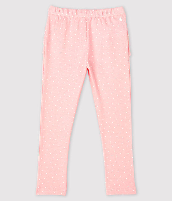 «Leggings» estampados para bebé niña rosa MINOIS/blanco MARSHMALLOW