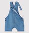 Peto corto vaquero claro de bebé niña azul DENIM CLAIR