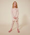 Camisón infantil de terciopelo. rosa SALINE/blanco MULTICO