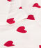 Pijama de algodón ajustado con corazones de niño/niña blanco MARSHMALLOW/rojo TERKUIT