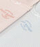 Juego de 2 camisetas de algodón milrayas de manga corta para niña variante 1