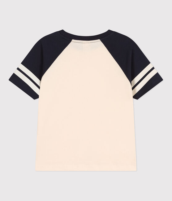 Camiseta estampada de punto para niño blanco AVALANCHE/azul SMOKING