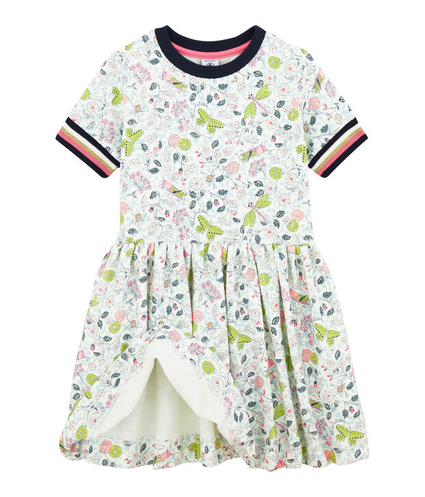 Vestido de ni&ntilde;a blanco/multicolor