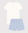 Pijama infantil corto de algodón azul MARSHMALLOW/ INCOGNITO