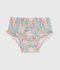 Braguita de ba&ntilde;o con volantes y estampado de flores para beb&eacute; azul/multicolor
