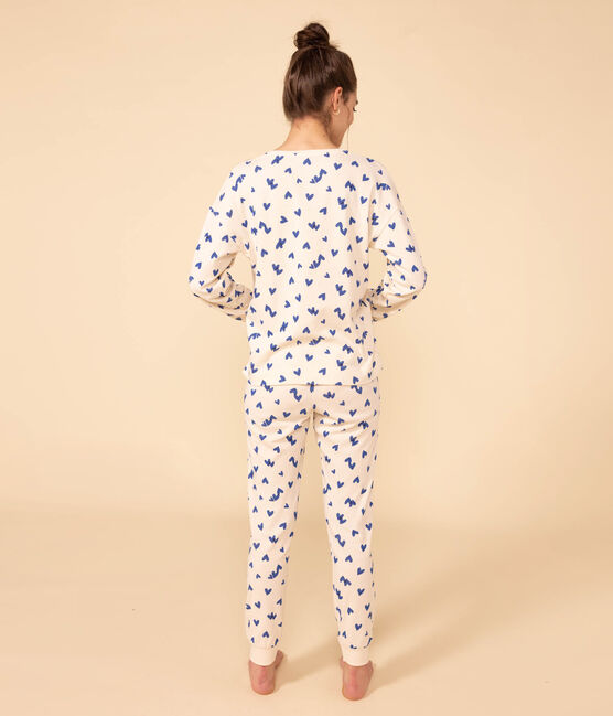 Pijama de algodón con corazón para mujer blanco AVALANCHE/ MULTICO