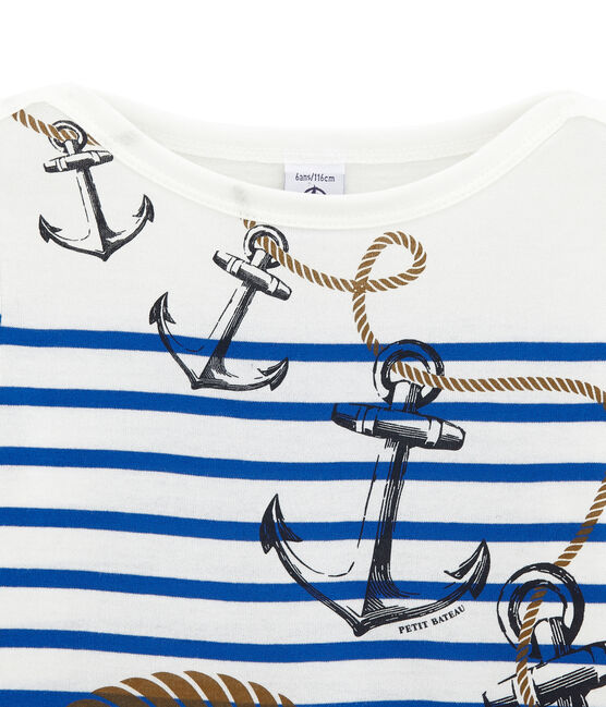 Marinera creativa para niño blanco MARSHMALLOW/azul PERSE