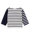 Jersey marinero renovado para bebé niño beige COQUILLE/azul SMOKING
