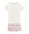 Pijama corto de punto para niño blanco MARSHMALLOW/blanco MULTICO