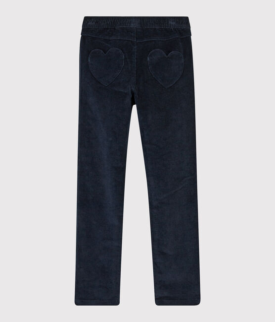 Pantalón de terciopelo para niña azul SMOKING