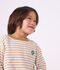 Camiseta infantil de manga larga a rayas beige/crudo/beige