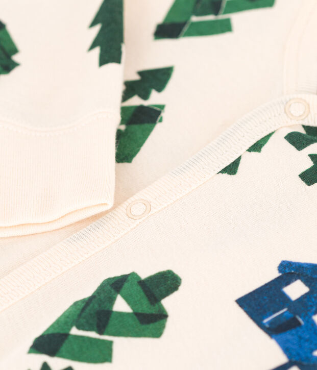 Pijama sin pies de algod&oacute;n para beb&eacute; crudo/multicolor